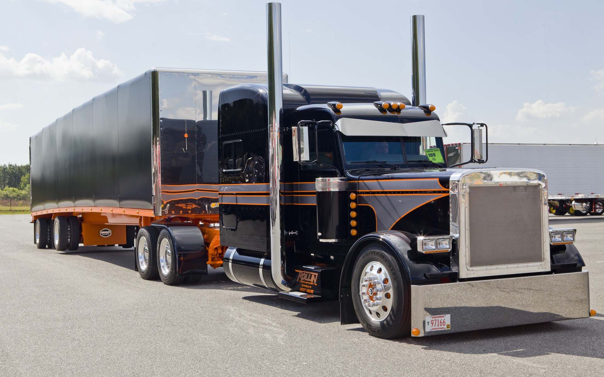 Aaron Trucking semi truck on the highway